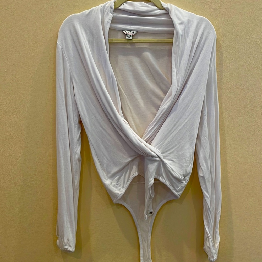 White Guess bodysuit XS